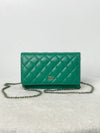 Chanel Wallet on Chain Lambskin Green