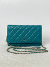 Chanel Wallet on Chain Caviar Bluegreen