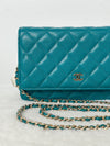 Chanel Wallet on Chain Caviar Bluegreen