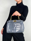 Fendi Peekaboo Mini Grey Crocodile Leather