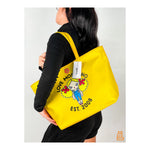 Moschino Nylon Tote Bag in Yellow