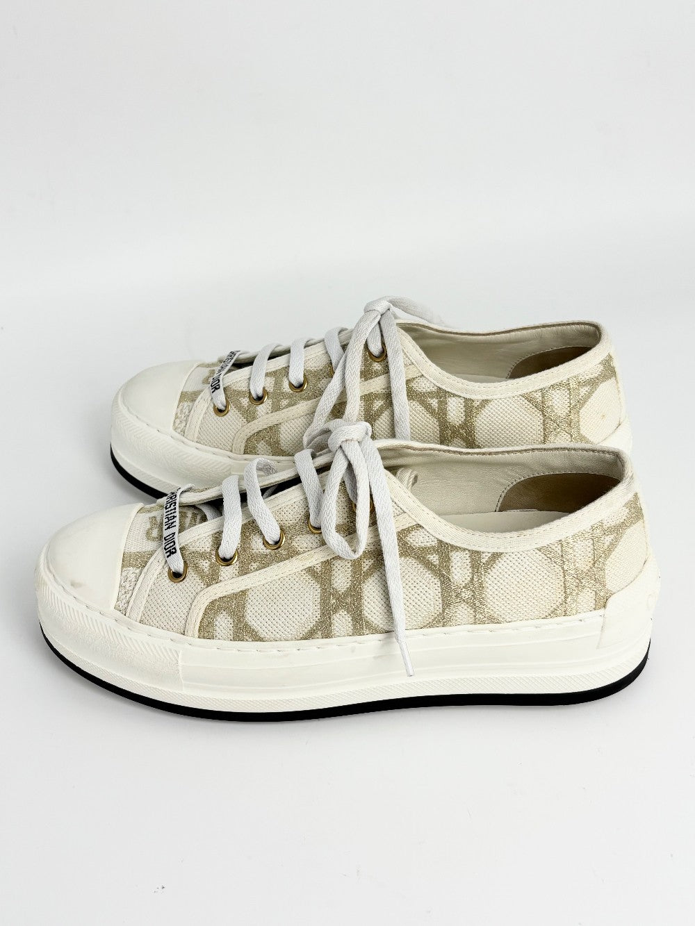 Unused. Dior Sneakers White/Gold. 37.5|12172