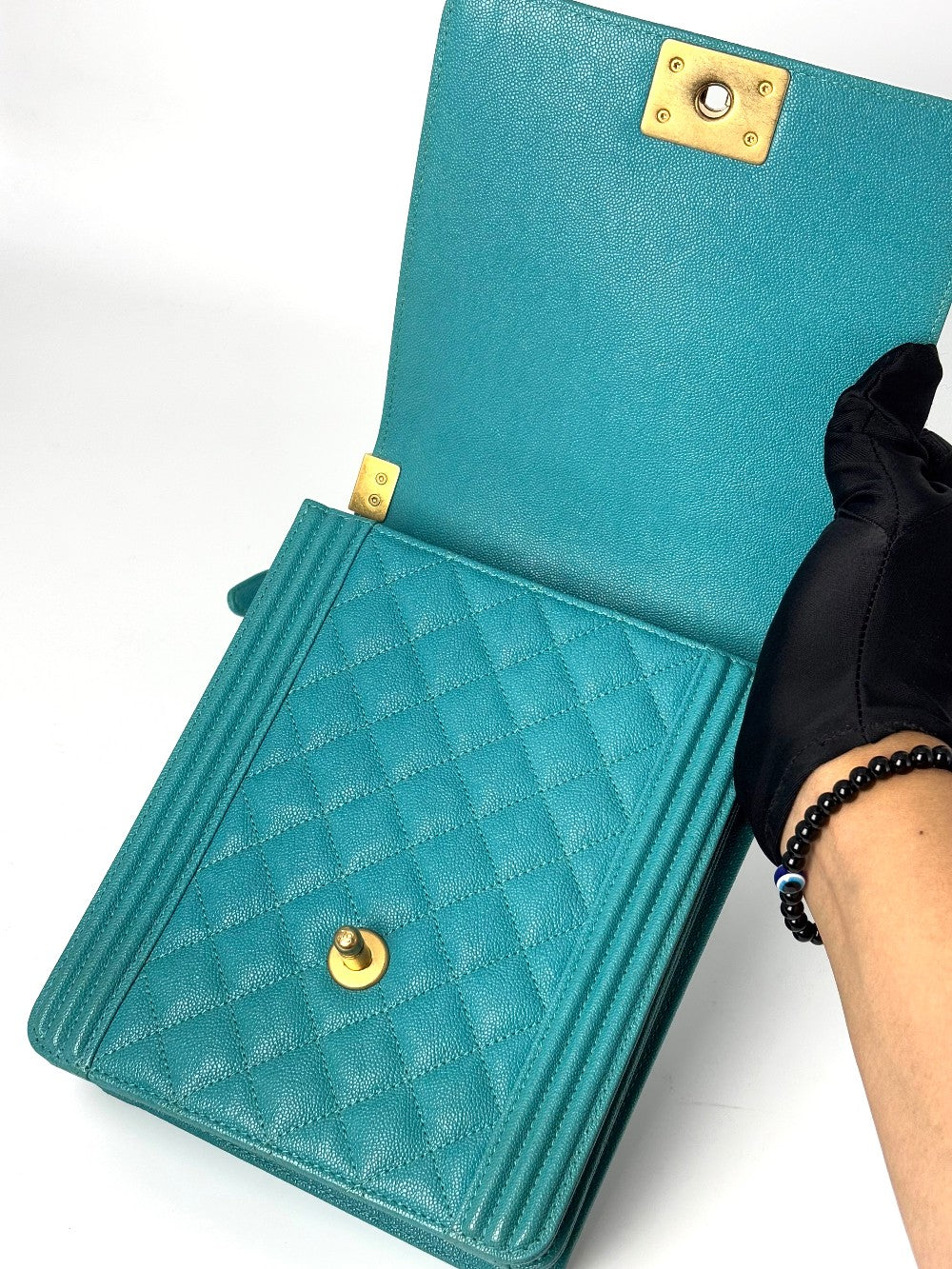 Preowned. Chanel North South Leboy Turquoise GHW. 28145395|8052