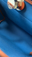Preowned. Hermes Herbag 31 Canvas Blue France PHW. TS007AU|5360
