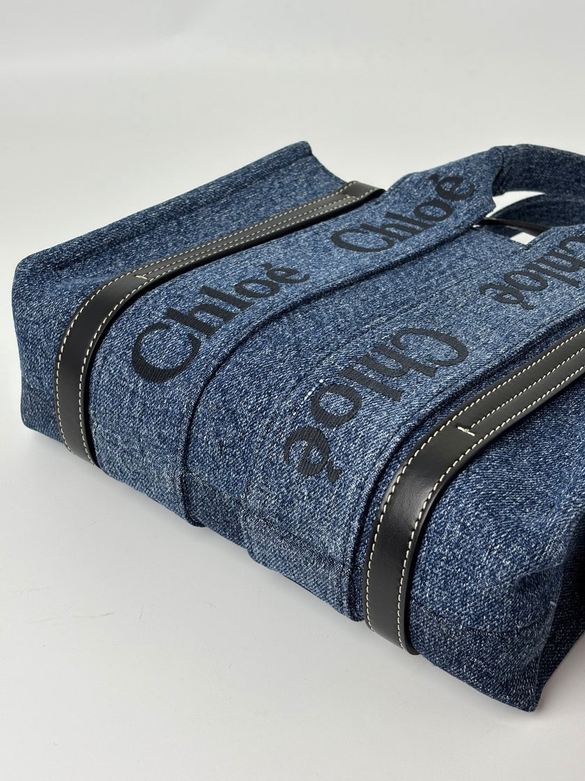 [SALE] Like New. Chloe Woody Small Denim Blue|6055