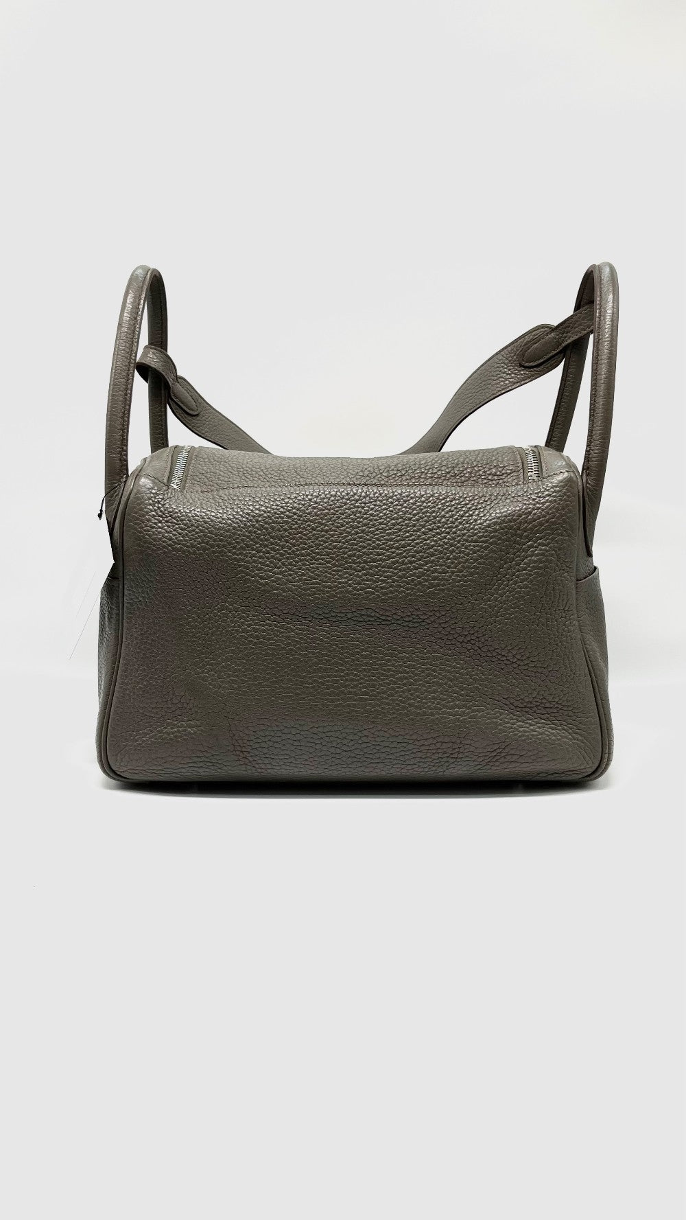 Preowned. Hermes Lindy 30 Etain Clemence PHW. R Square C028|9316