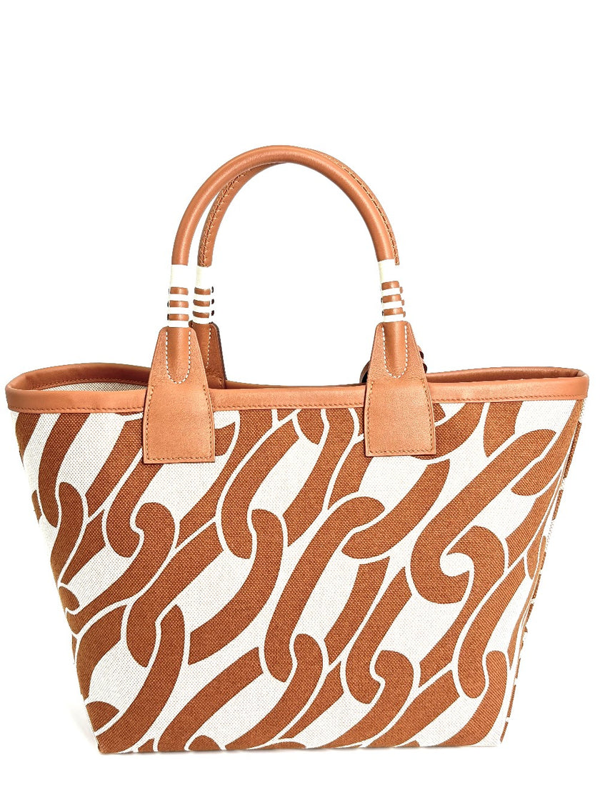 Brand New. Hermes Steeple 25 Tote Canvass/Gold. BFM011PM|3774