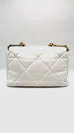Preowned. Chanel C19 Medium White Lambskin GHW. K748P2AE|5197