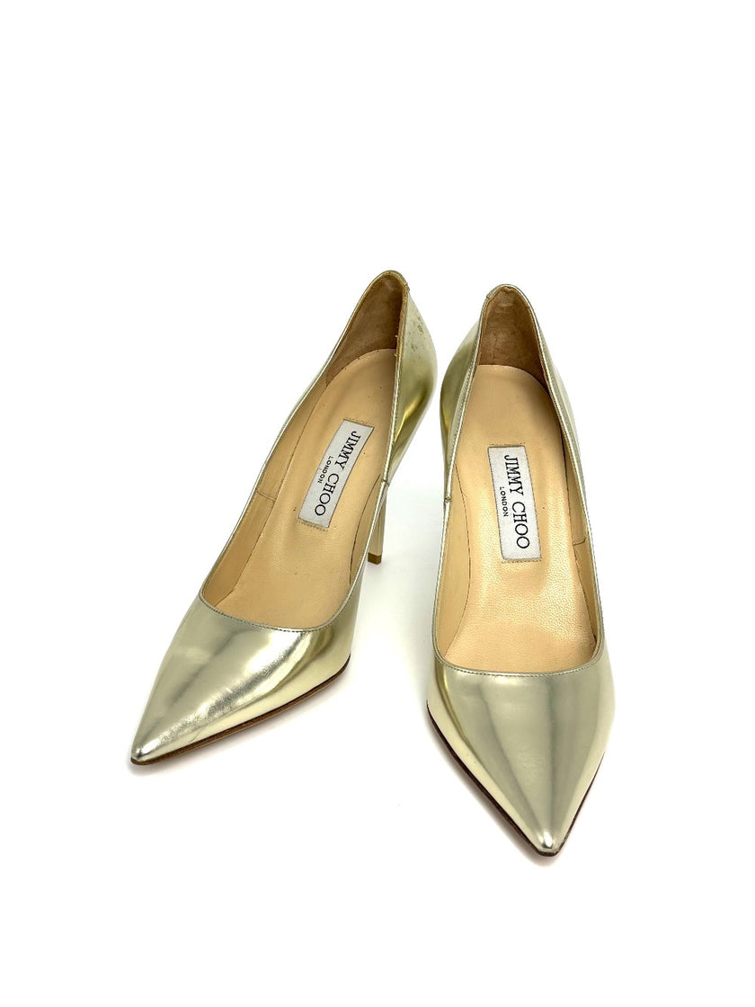 Brand New. Jimmy Choo Heel Gold. 37|8689