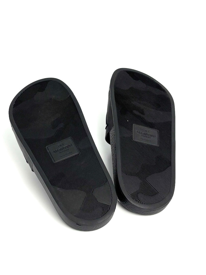 Brand New. Valentino Slides Black. 37|8386