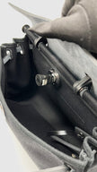 Brand New. Hermes Herbag 31 Black PVD HW Canvass/Vache Hunter. KCH009BD|11669