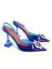 Brand New. Amina Muaddi Begum Heel Blue. 37|11678