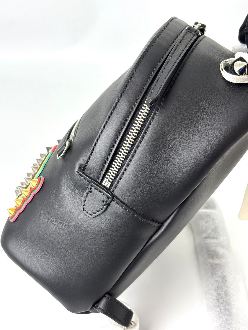 Brand New. Fendi Mini Back Pack Black Studded Logo|6173