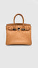 Preowned. Hermes Birkin 30 Ostrich Cognac PHW. J Square K19|11183