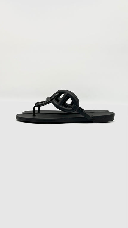 Brand New. Hermes Egerie Sandals Black. 36|11574