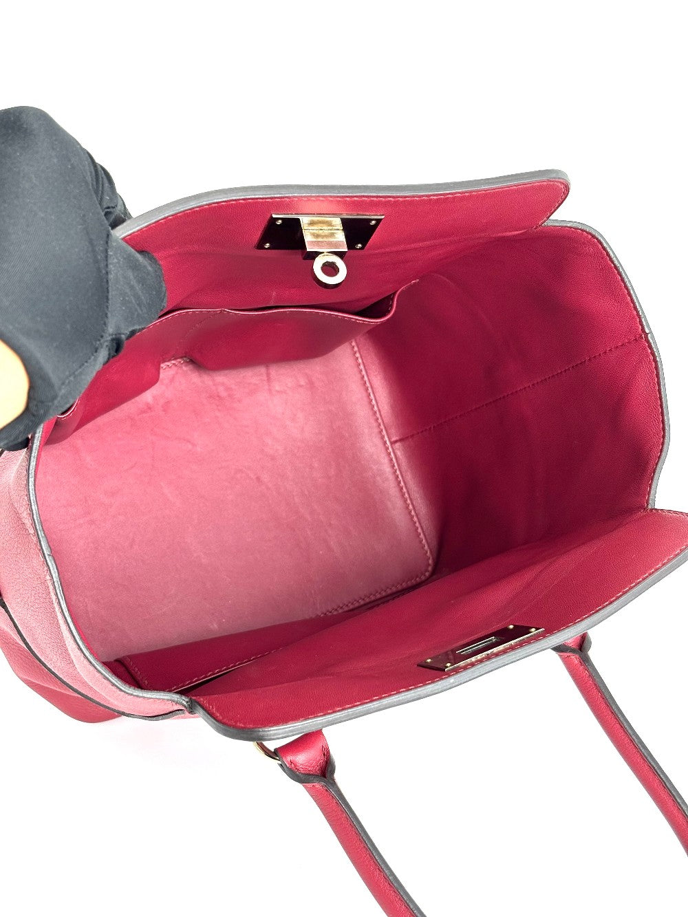 Preowned. Hermes Toolbox 20 Rouge Grenat PHW. XBY007FZ|3914