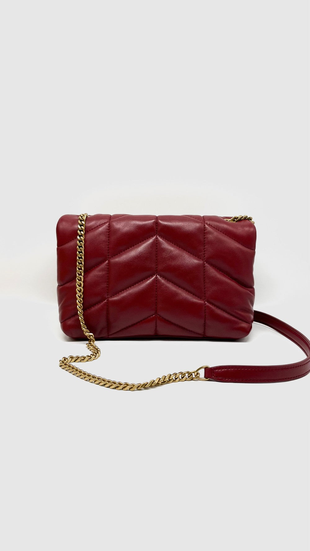 Preowned. YSL Lou Puffer Red GHW|13529