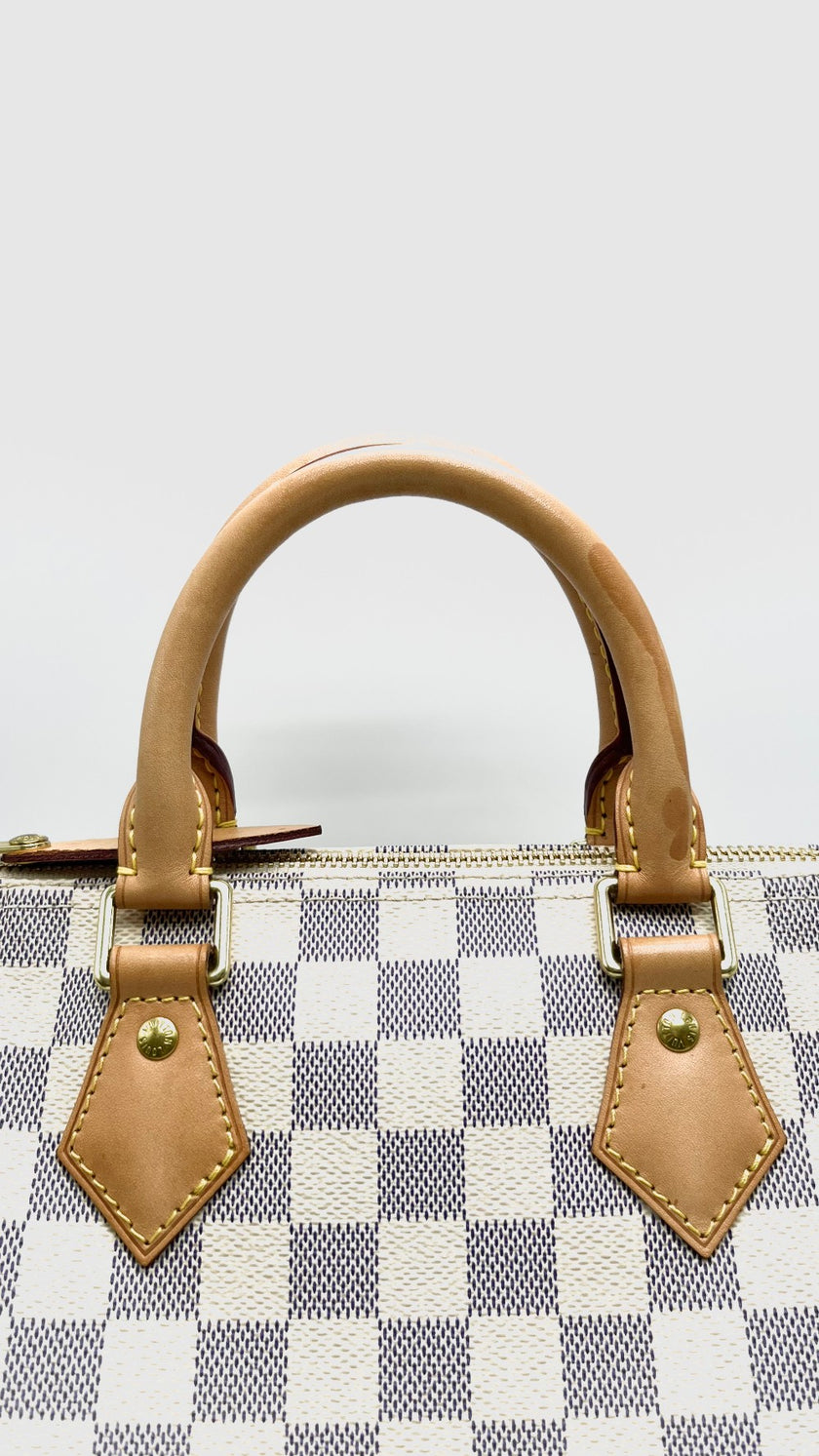 Like New. LV Speedy 25 Azur. MB1128|16022