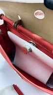 Unused. Hermes Herbag 31 Sanguine Canvas PHW. ATS007AU|15076