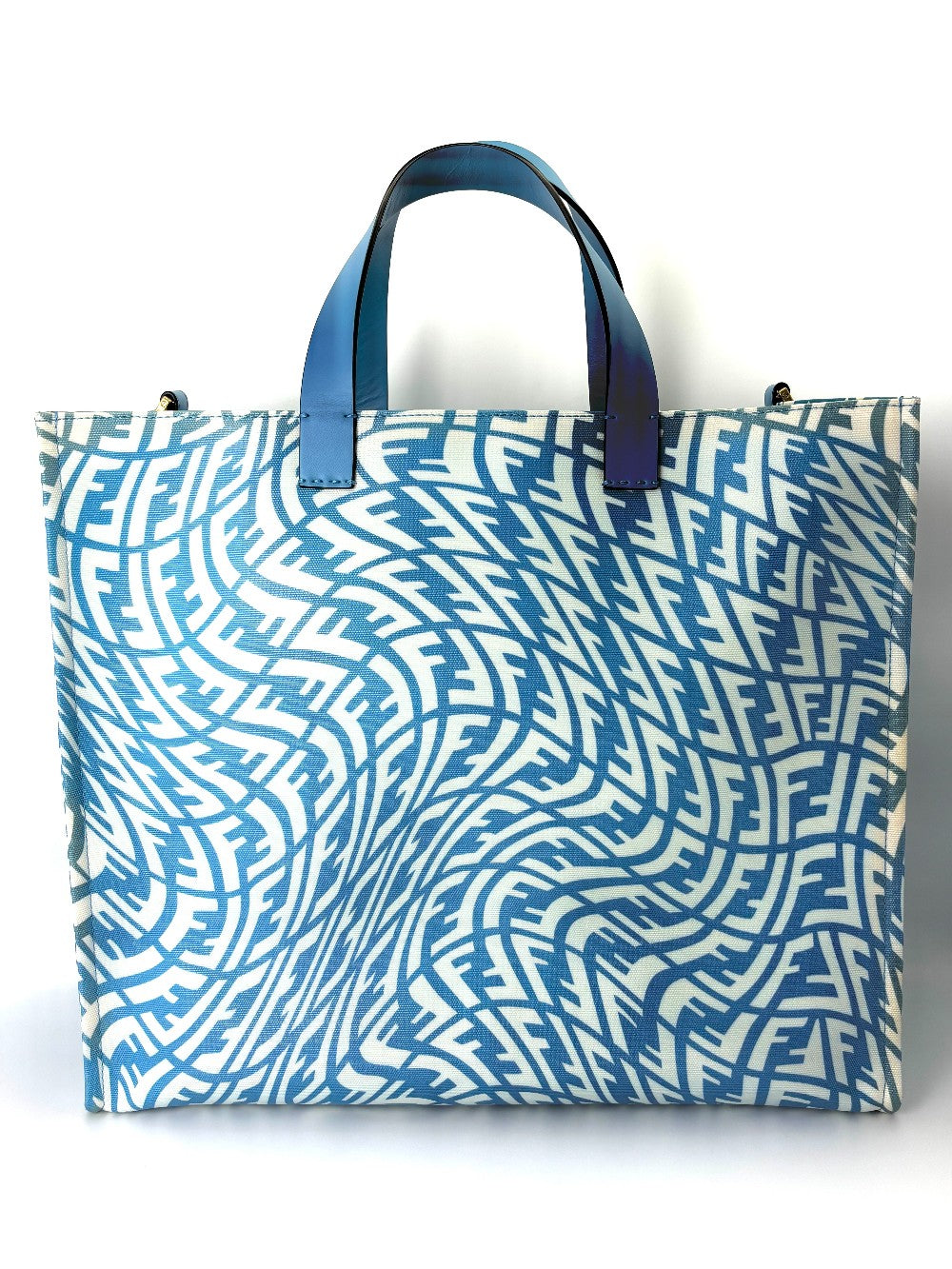 Preowned. Fendi Shopping Tote Blue|6236