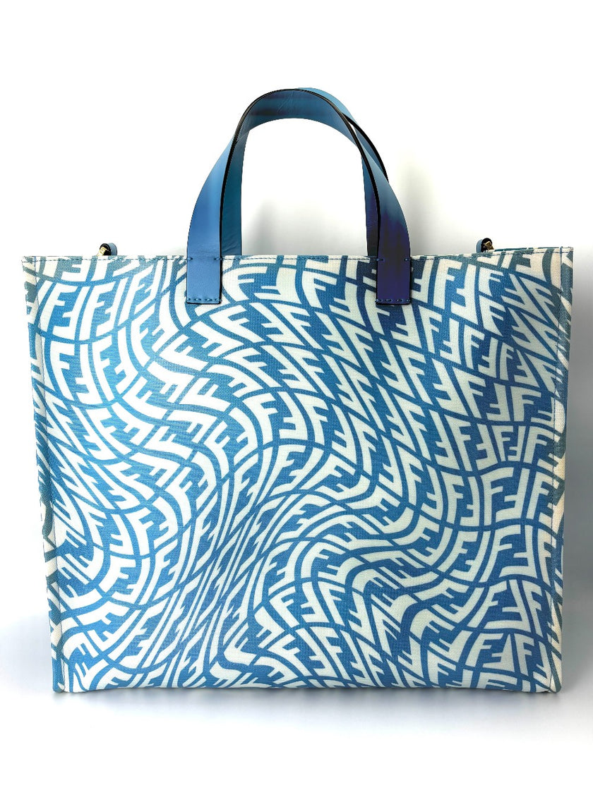 [SALE] Preowned. Fendi Shopping Tote Blue|6236