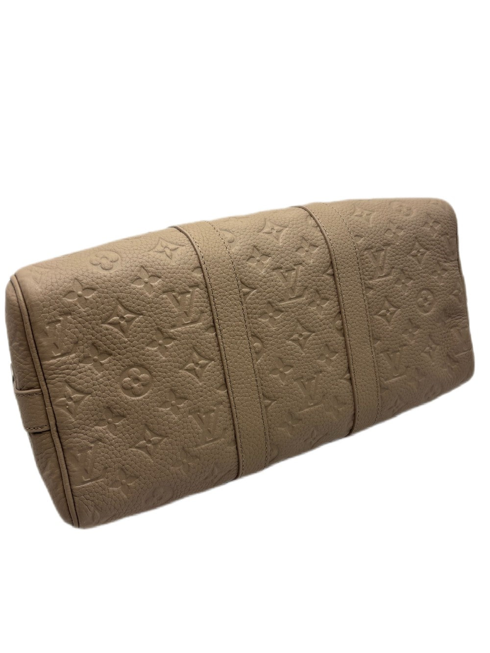 Brand New. LV Keepall Bandouliere 35 Aerogram Beige Monogram Tourillon SHW. Microchip|17203