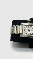 Preowned. Cartier Tank White Dial Roman YG/Steel 32mm|16357