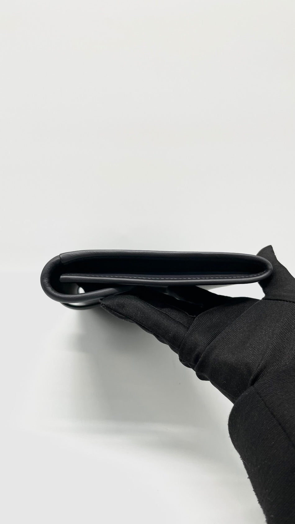 Brand New. Hermes Jige Clutch Blue Nuit/Black. WBY716BD|11921