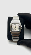 Preowned. Cartier Santos Galbee White Dial Roman All Steel 29MM|16349