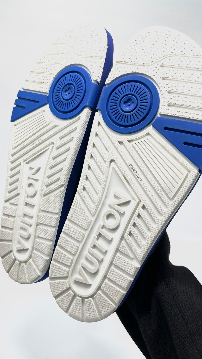 Preowned. LV Trainer Mule Blue. 38|9651