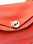 Preowned. Hermes Lindy 26 Rose Jaipur Clemence PHW. R Square 72A|17267