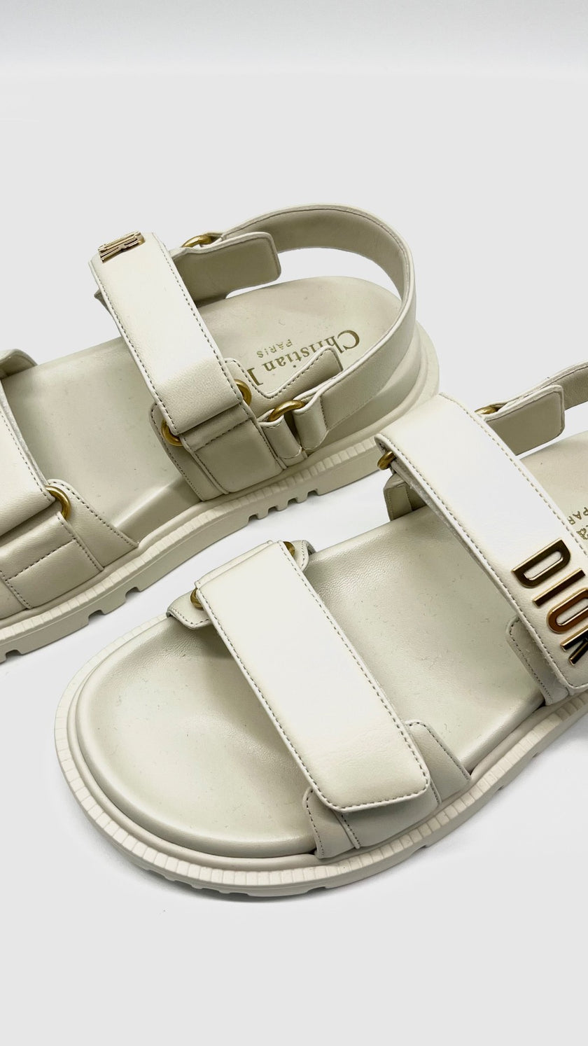 Brand New. Dior Dioract Sandal Ivory. 36.5|8530