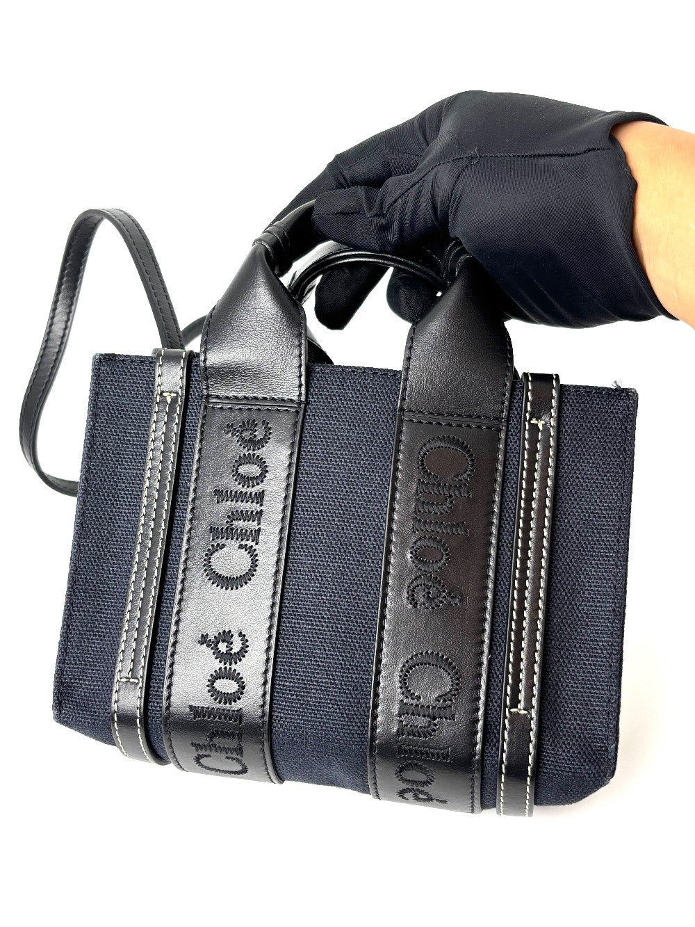 [SALE] Like New. Chloe Woody Mini Denim Navy Blue|6047