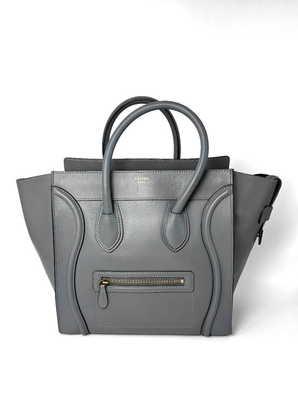 Preowned. Celine Mini Luggage Gray. FGA0152|9501