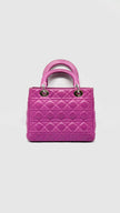Preowned. Dior Lady Dior Medium Cannage Magenta Pink SHW. 08 MA 0122|11997