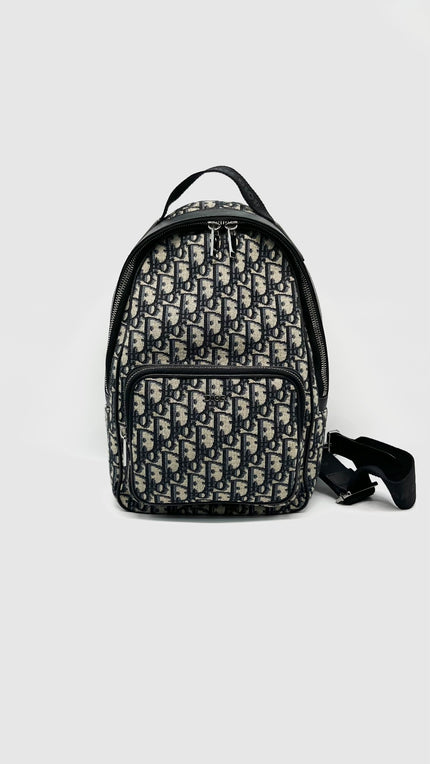 Preowned. Dior Rider Sling Crossbody Bag Oblique. 15BO0223|14210