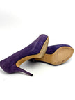 Preowned. Gucci Open Toe Heel Suede Violet. 35|10688