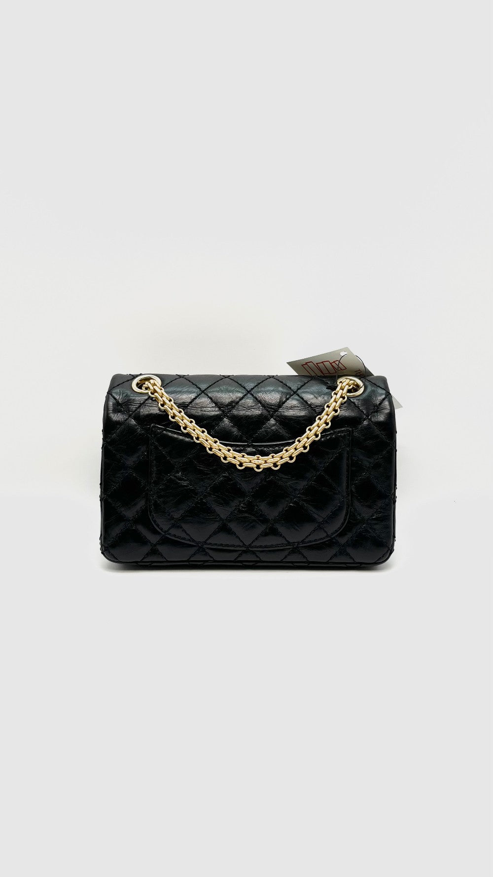 Like New. Chanel Reissue Mini Rectangular Flap Black Calfskin GHW. 23542620|16435