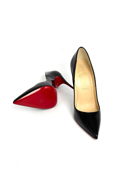 Like New. Louboutin Heel Patent Black. 40|12581