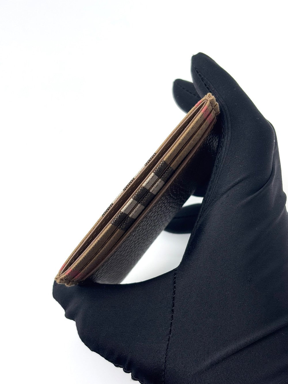 Brand New. Burberry Card Holder Canvass Brown|6780