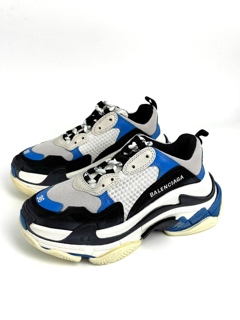 Unused. Balenciaga Triple S Sneakers Blue/White. 36|8720