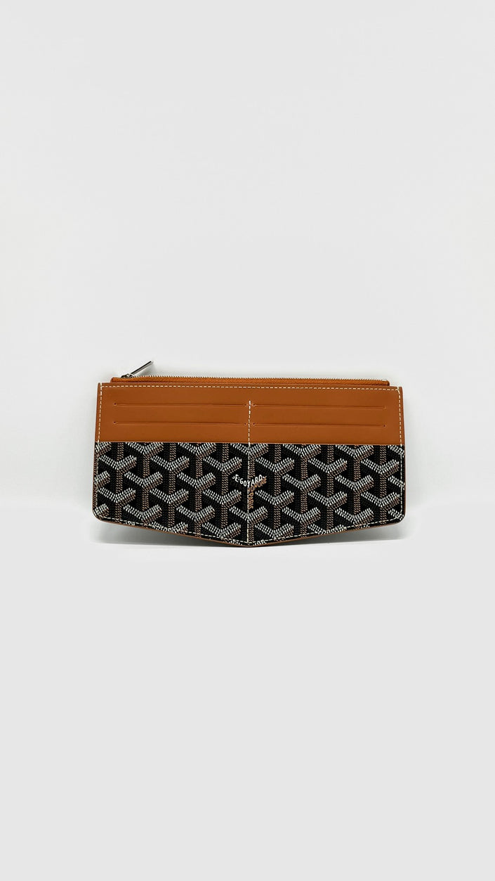 Like New. Goyard Insert Louise Wallet Tan/Black. BEX020244|11308
