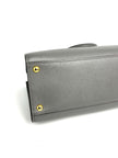 Like New. Prada Argilla Two Way Saffiano Gray. 158D|12355