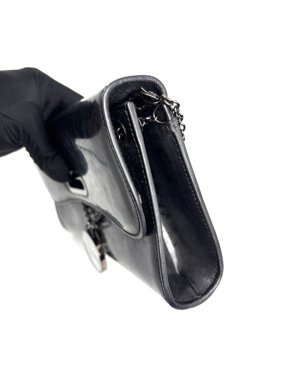 Preowned. Louboutin Clutch Black|13251