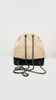 Preowned. Chanel Small Gabrielle Backpack Clafskin Beige/Black Mixed Metal. 25376023|10365