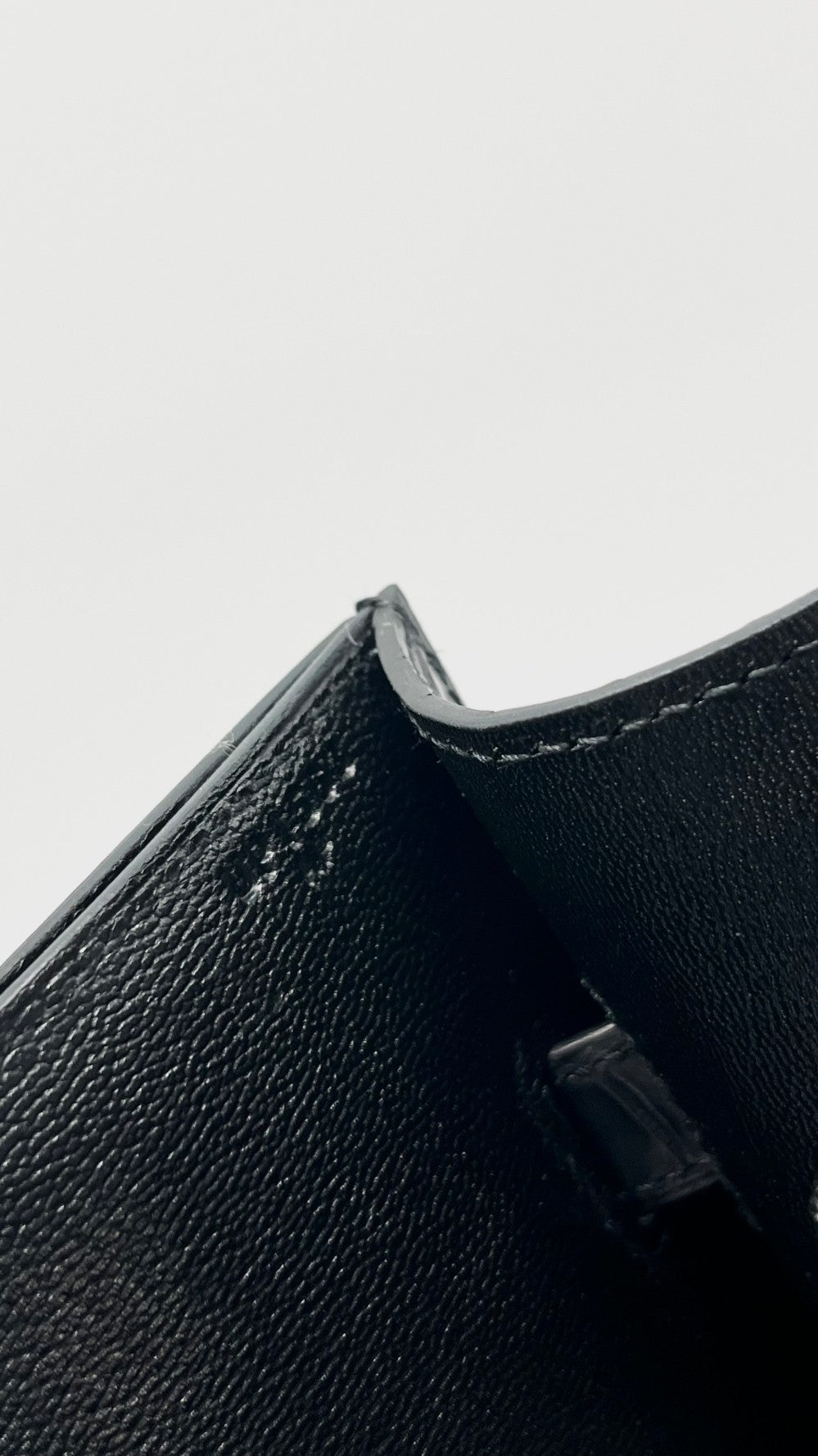 Like New. Hermes Kelly Depeches Briefcase Black Croc PHW. UPI563AP|10203