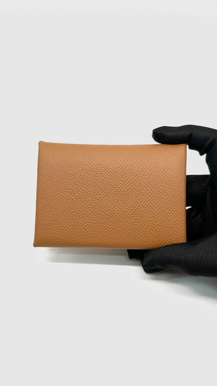 Brand New. Hermes Calvi Duo Gold Epsom. BUY011TM|14548