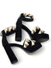 Preowned. Hermes Heels Black. 37|8964