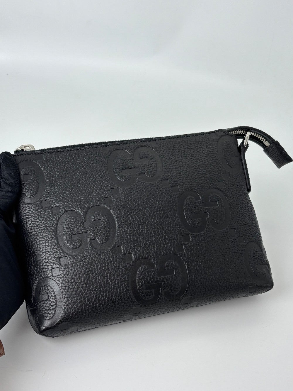 Like New. Gucci Jumbo Small Sling Bag Black|5972