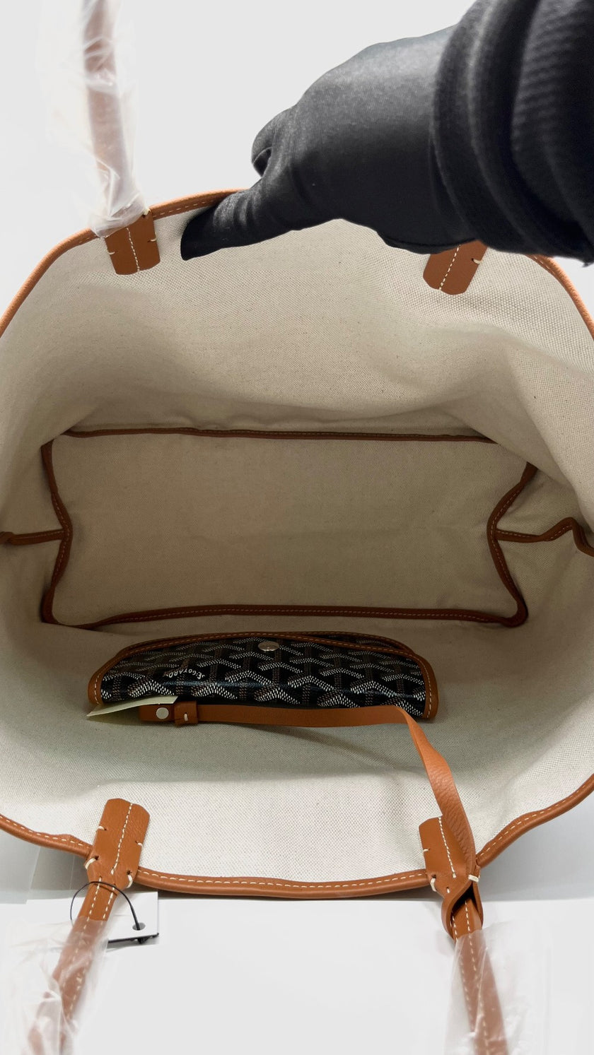 Brand New. Goyard St. Louis PM Black/Tan. CHN020251|10152